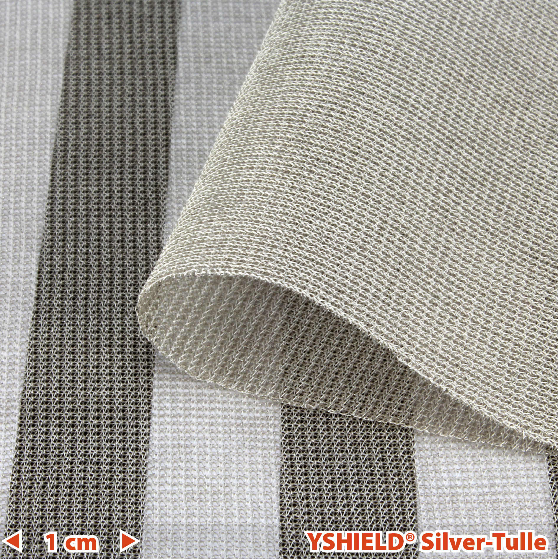 Tieniaca postriebrená textília, SILVER-TULLE šírka 130 cm